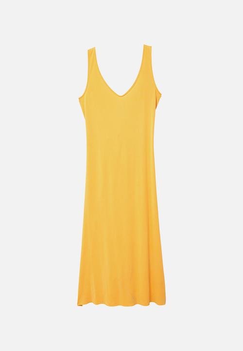 MANGO - Bow gown dress - yellow