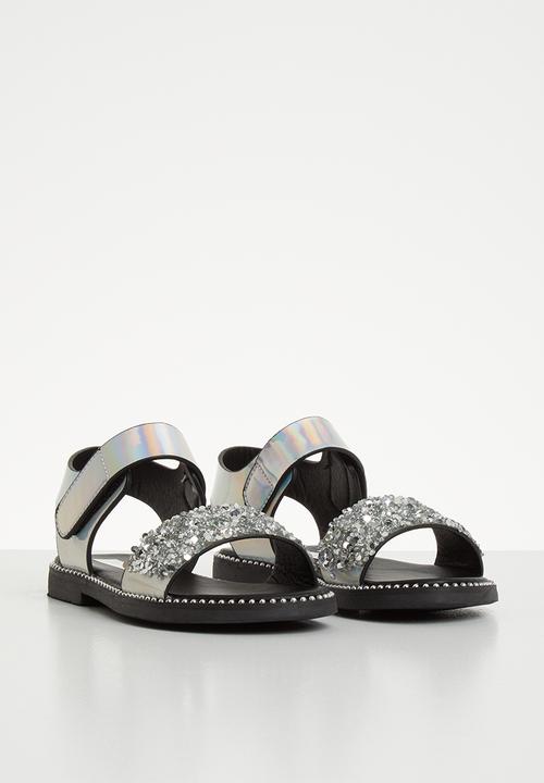Pop Candy - Glitter metallic sandal - silver 