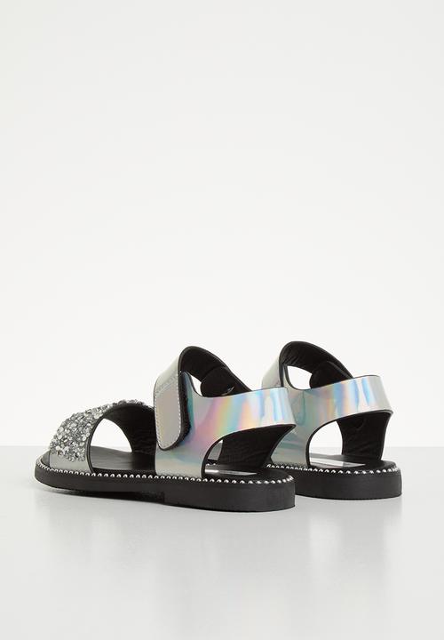 Pop Candy - Glitter metallic sandal - silver 