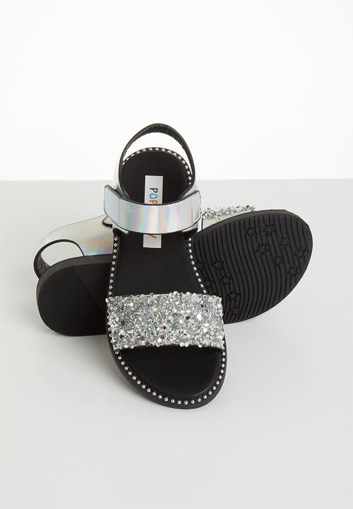 Pop Candy - Glitter metallic sandal - silver 