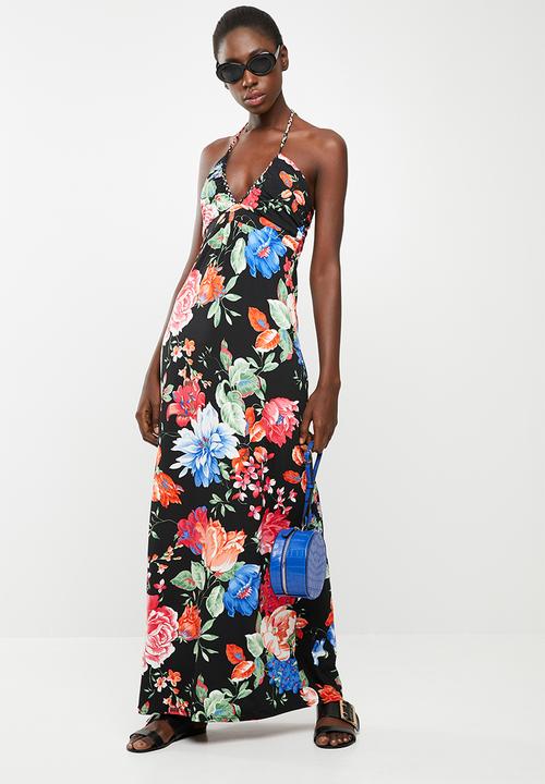 Revenge - Halter maxi dress - black