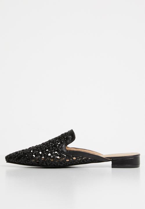 Superbalist - Woven push-in mule - black