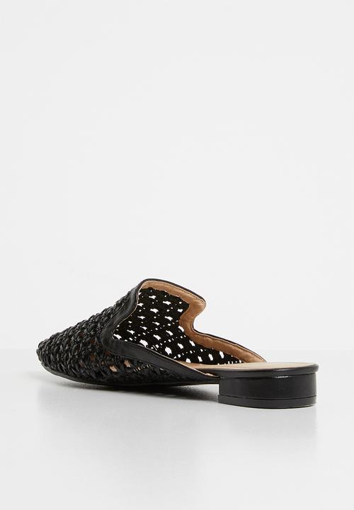 Superbalist - Woven push-in mule - black