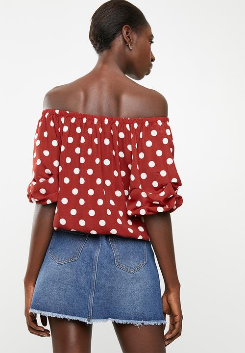 Revenge - Polka-dot top - red