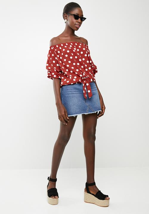 Revenge - Polka-dot top - red