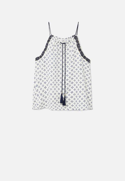 MANGO - Halter top - white