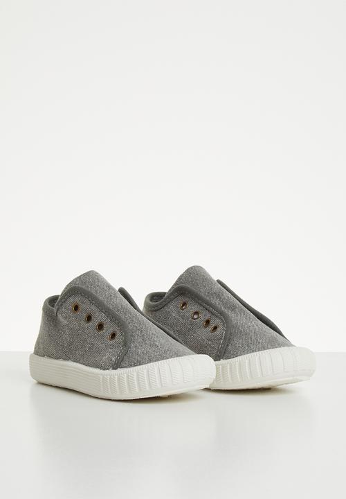Pop Candy - Canvas slip on - grey