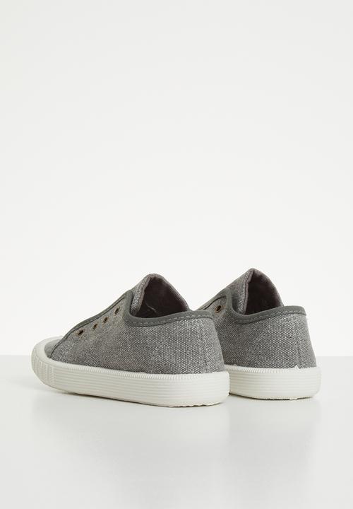 Pop Candy - Canvas slip on - grey