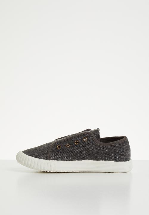 Pop Candy - Canvas slip on - black