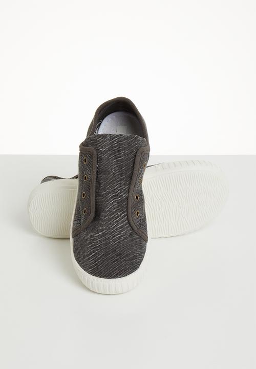 Pop Candy - Canvas slip on - black