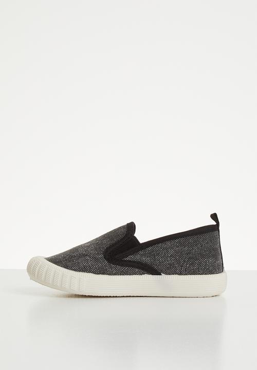 Pop Candy - Canvas slip on's - black