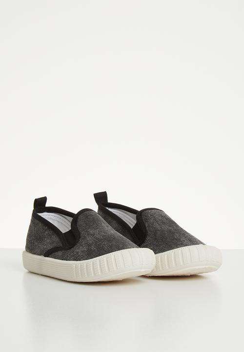 Pop Candy - Canvas slip on's - black
