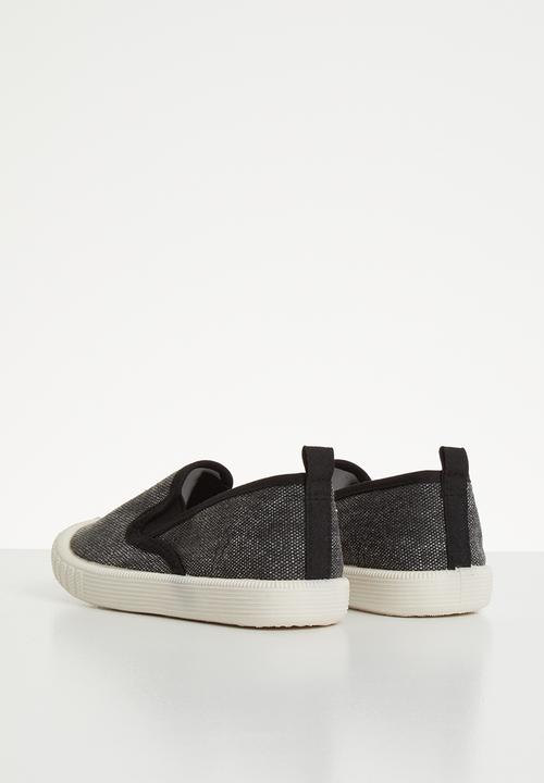 Pop Candy - Canvas slip on's - black