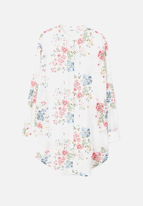 MANGO - Longer length shirt - white 