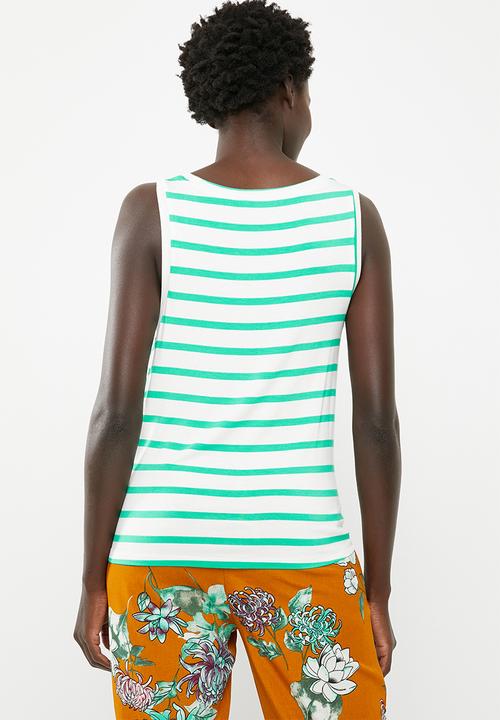 ONLY - Knot stripe top - green