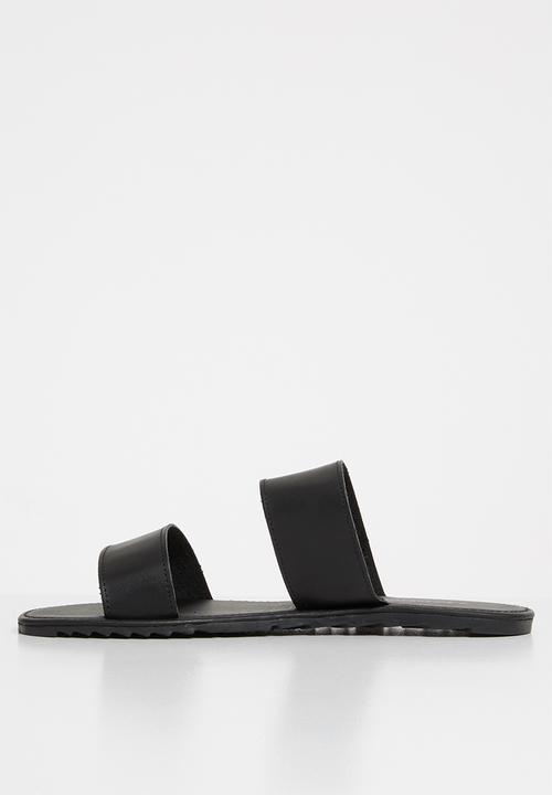 Superbalist - Two strap slide - black