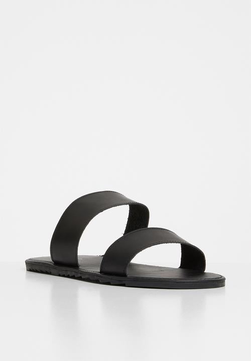 Superbalist - Two strap slide - black
