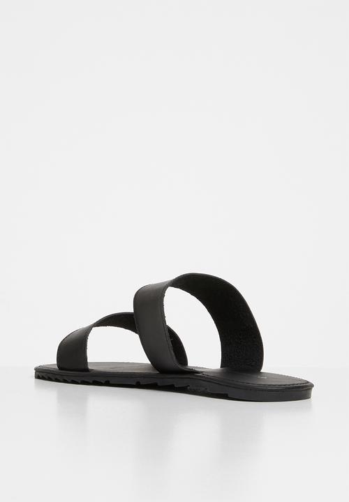 Superbalist - Two strap slide - black