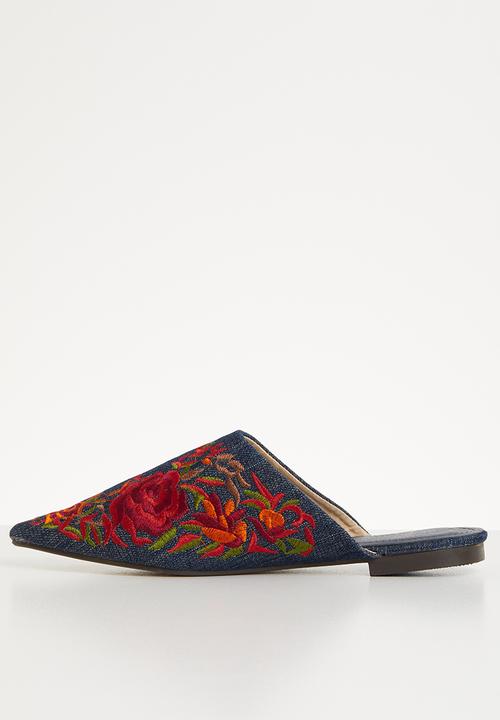 Dolce Vita - Bogota tassel detail mules - denim blue/red