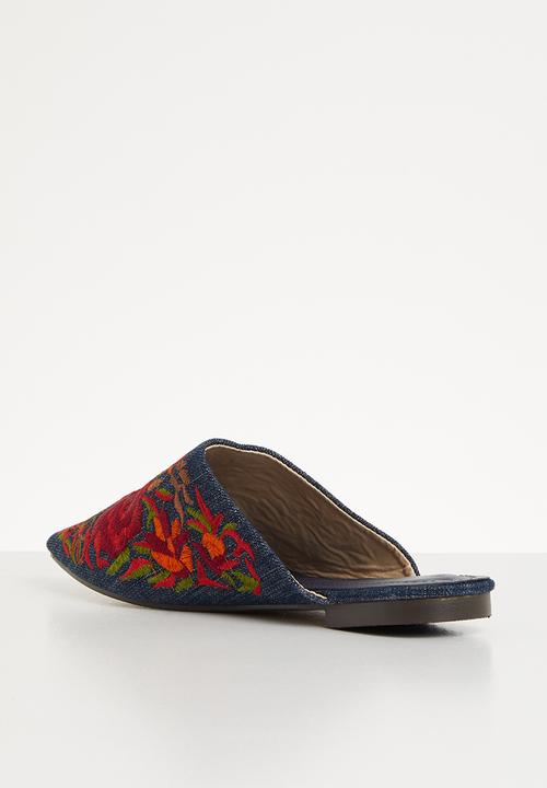 Dolce Vita - Bogota tassel detail mules - denim blue/red