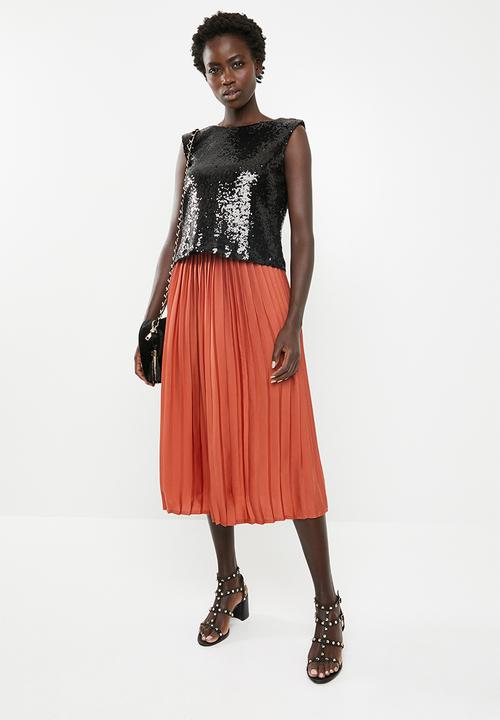 STYLE REPUBLIC - Sequin top - charcoal