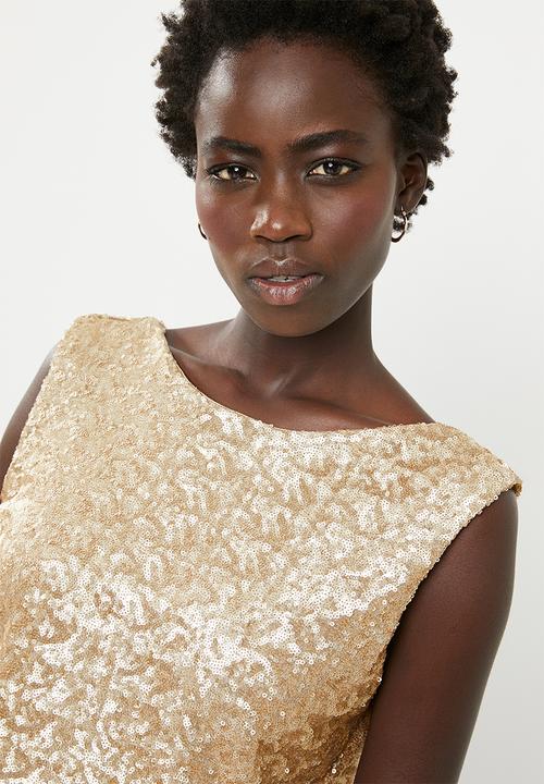 STYLE REPUBLIC - Sequin top - gold