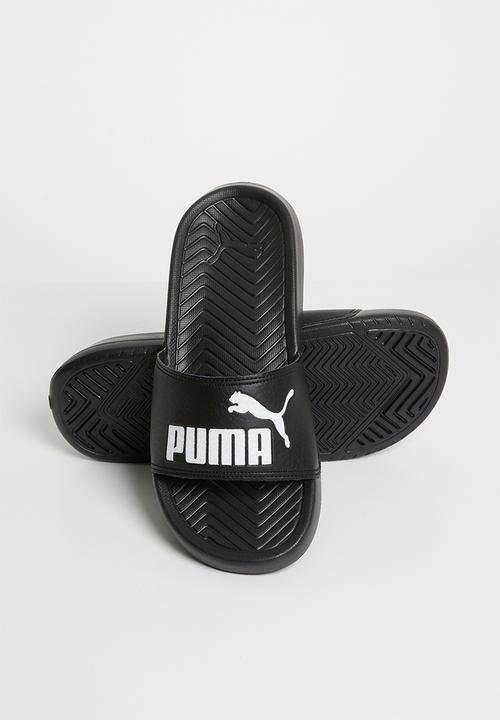 PUMA - Pop cat  slides - black