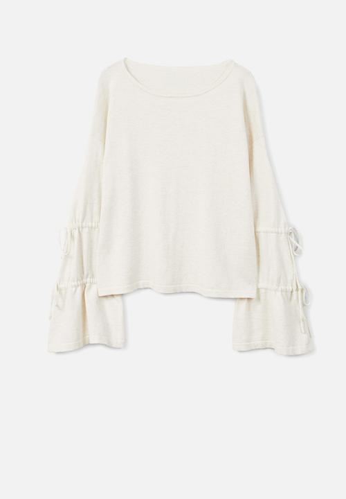 MANGO - Sleeve detail blouse - white