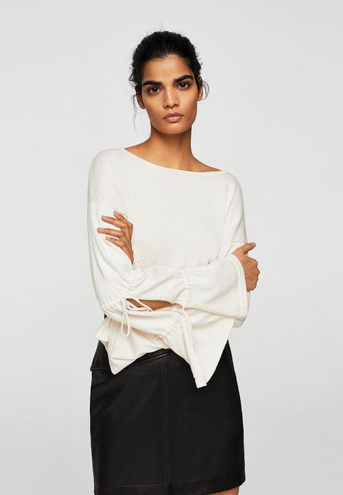 MANGO - Sleeve detail blouse - white