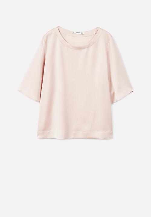MANGO - Contrasting design T-shirt - pink