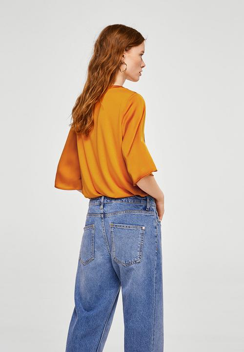 MANGO - Contrasting design T-shirt - orange