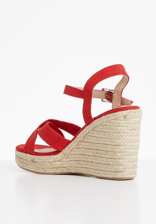 Cherry Collection - Cali espadrille wedges - red