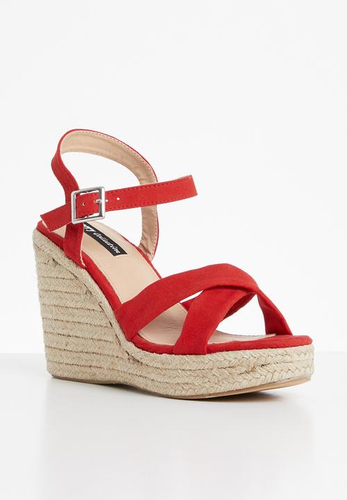 Cherry Collection - Cali espadrille wedges - red