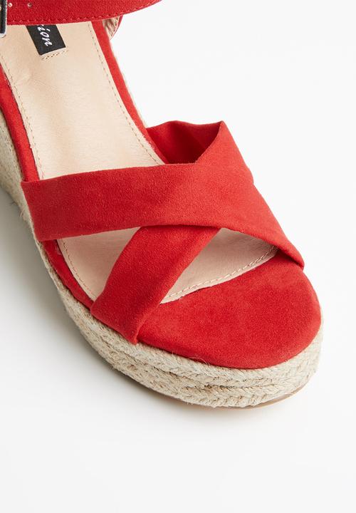 Cherry Collection - Cali espadrille wedges - red