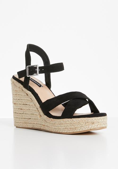 Cherry Collection - Cali espadrille wedges - black