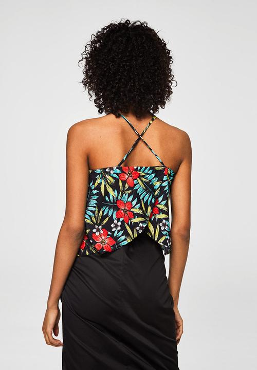 MANGO - Crisscross strappy top - multi 