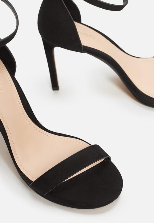 MANGO - Ankle-cuff Heels Black