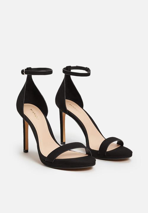 MANGO - Ankle-cuff Heels Black