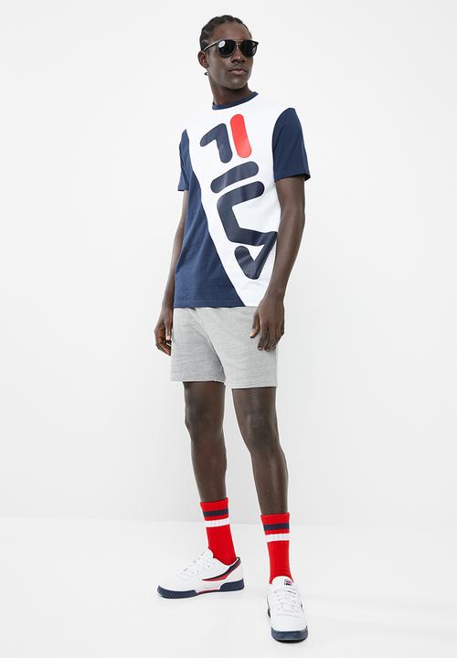 FILA - Trey tee - white & navy