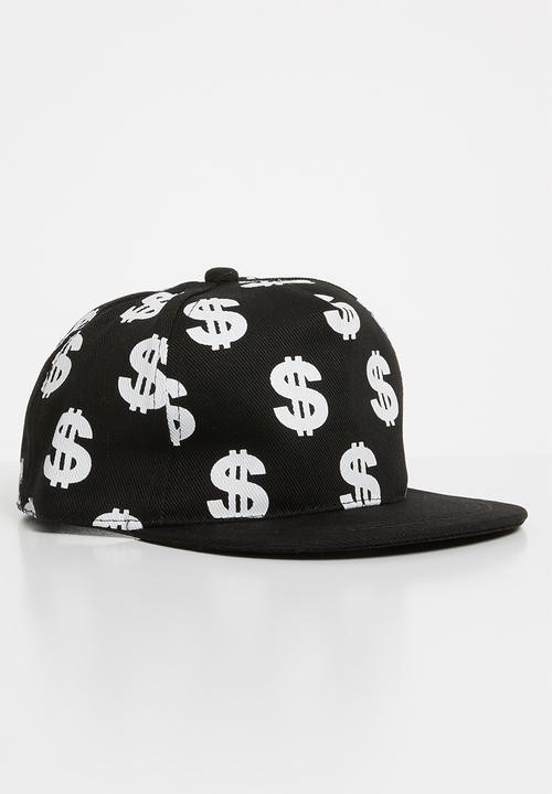 Pop Candy - Dollar sign flat brim cap - black