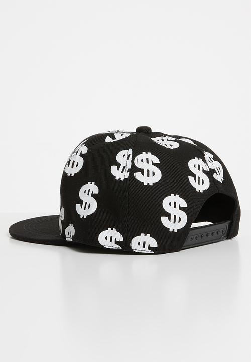 Pop Candy - Dollar sign flat brim cap - black