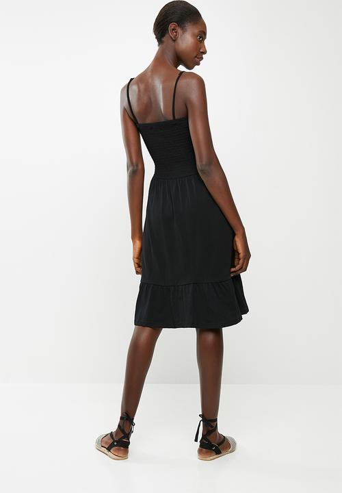edit - Multi-wear strap dress - black