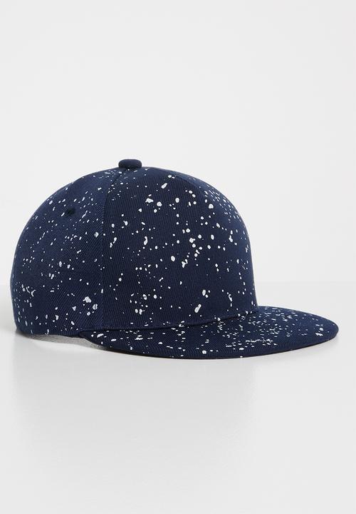 Pop Candy - Splatter flat brim cap - navy