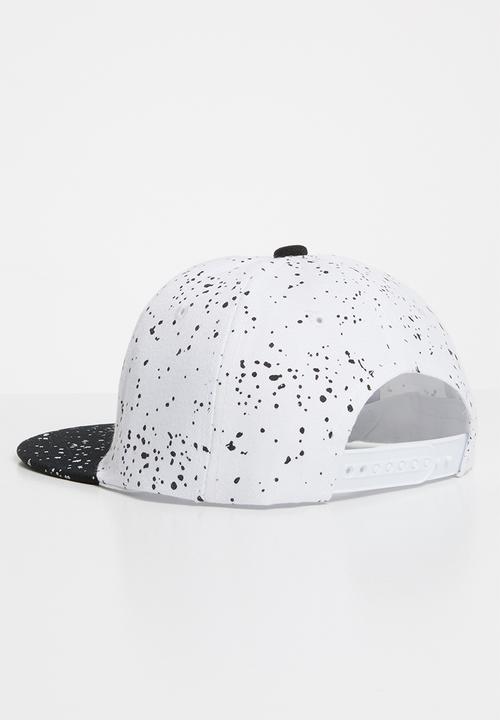 Pop Candy - Splatter flat brim cap - white