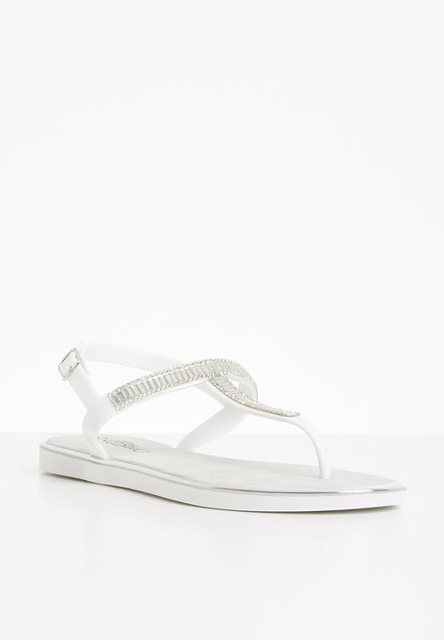 Miss Black - Cadence thong sandals - white