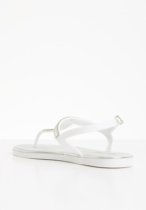 Miss Black - Cadence thong sandals - white
