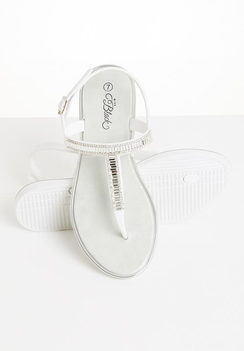 Miss Black - Cadence thong sandals - white
