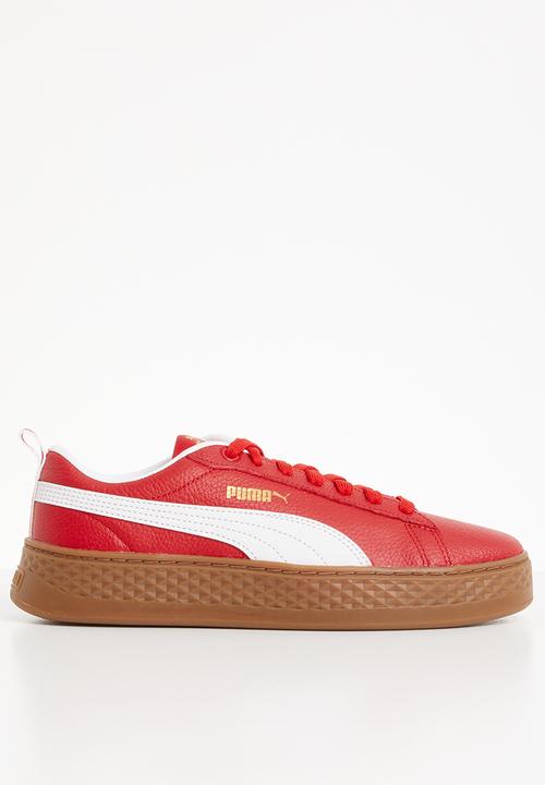 puma smash platform red