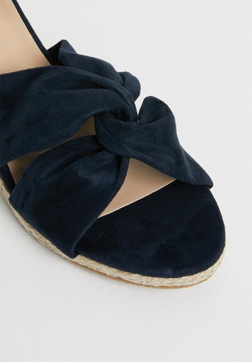 STYLE REPUBLIC - Knotted detail wedges - navy
