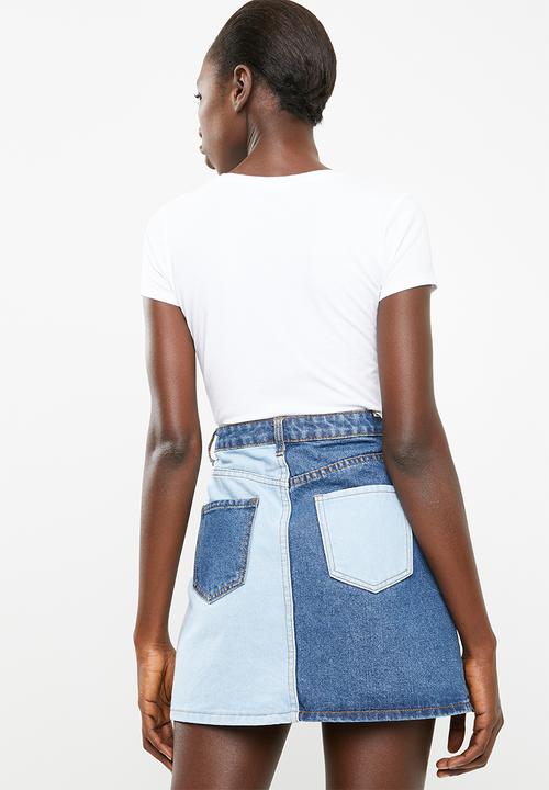 GUESS - Guess split logo tee - white